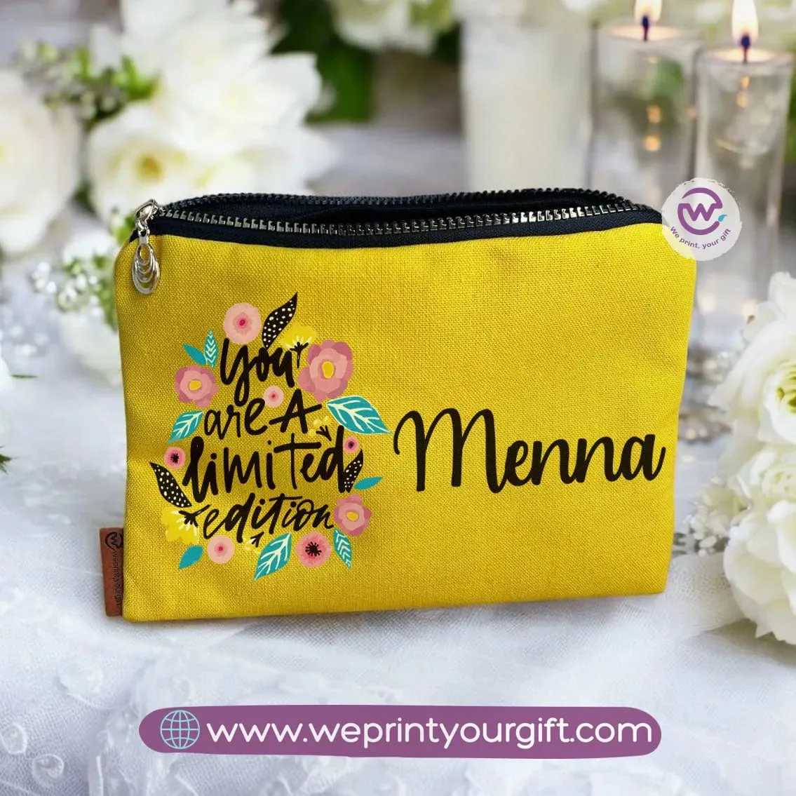 Fabric Makeup Bag-Motivation- Names
