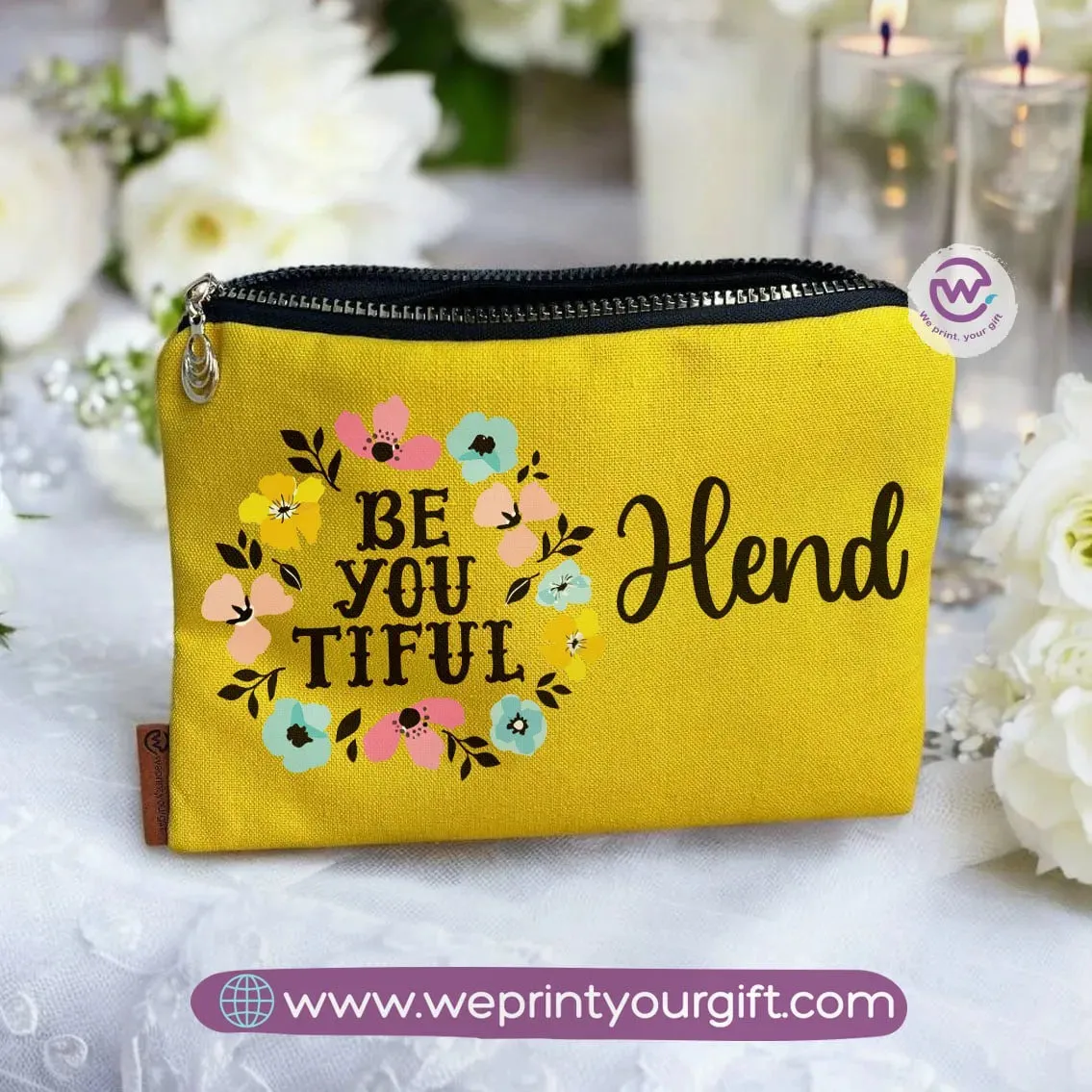 Fabric Makeup Bag-Motivation- Names