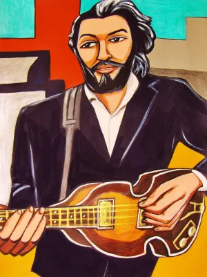 FAMOUS BASSIST PRINT POSTER cd lp record rubber soul album pick vinyl hofner violin bass revolver