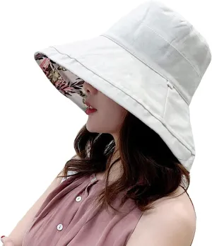 FaroDor Women's Reversible Bucket Hat UV Protection Packable Travel Cap Wide Brim Sun Hats