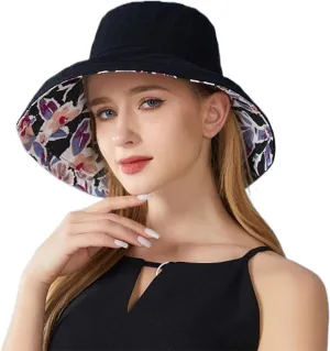 FaroDor Women's Reversible Bucket Hat UV Protection Packable Travel Cap Wide Brim Sun Hats