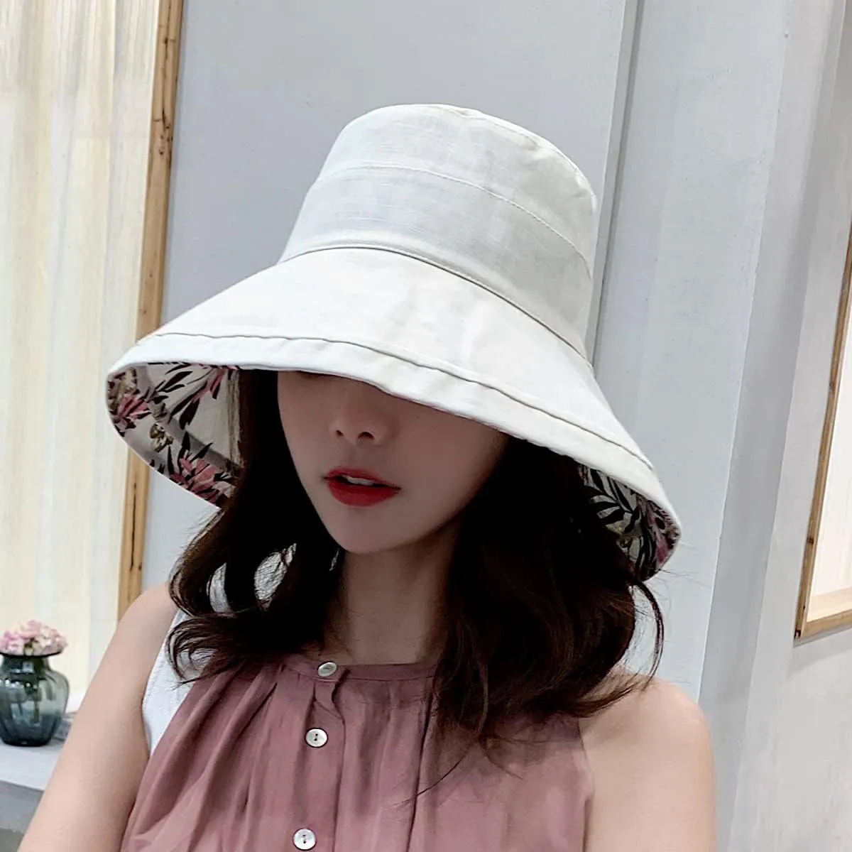 FaroDor Women's Reversible Bucket Hat UV Protection Packable Travel Cap Wide Brim Sun Hats
