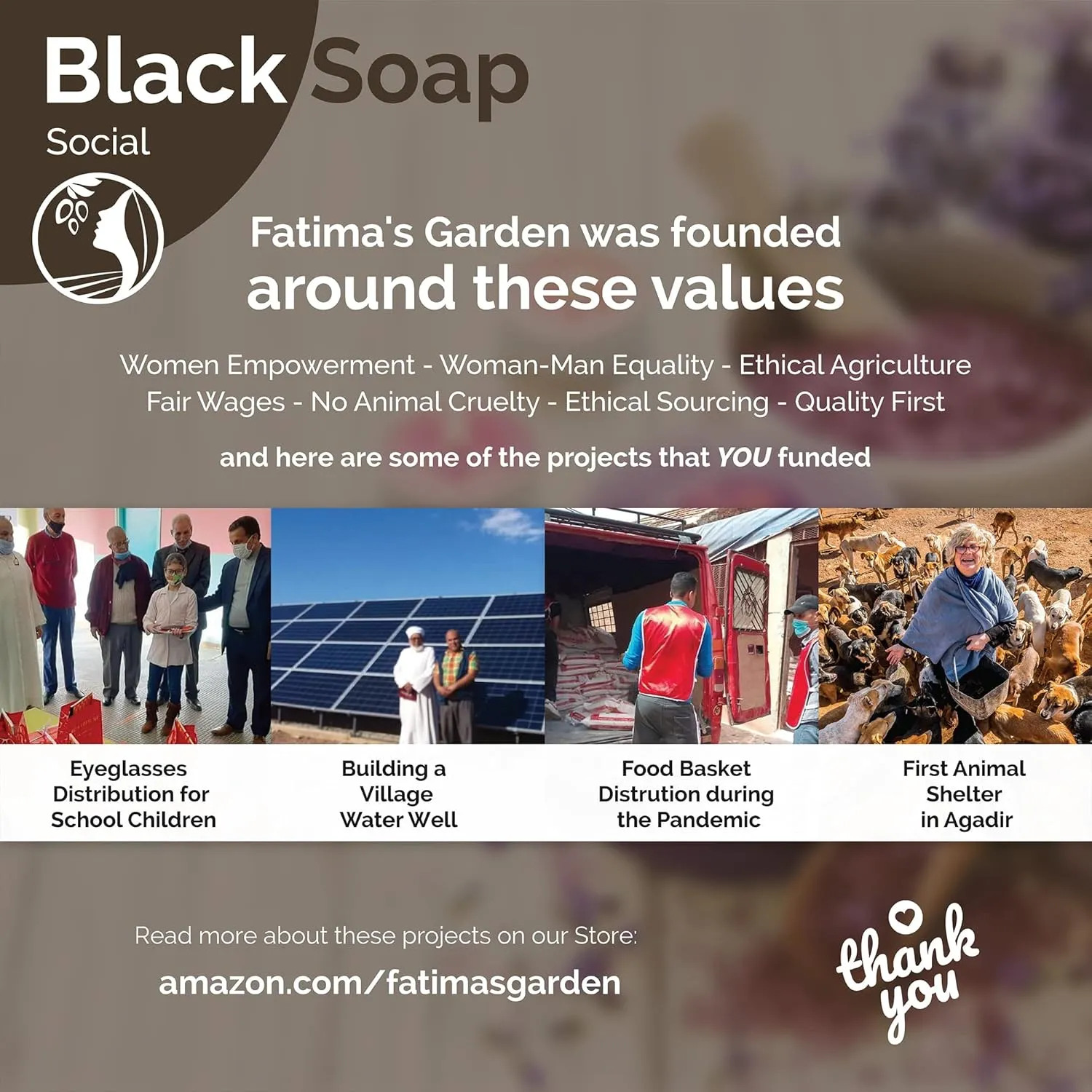 Fatima's Garden Rose Oil Black Soap - Natural Exfoliator, 250g
