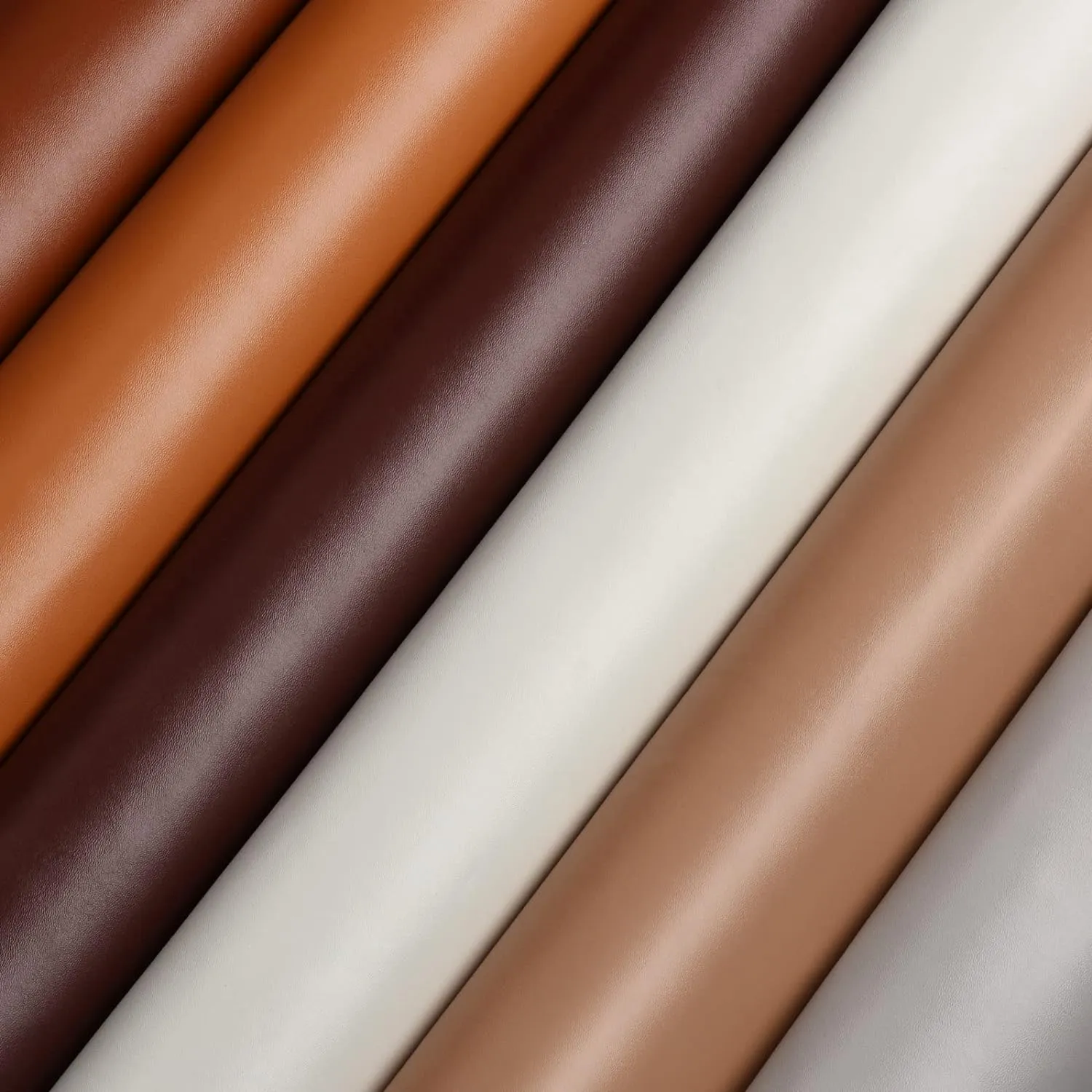 Faux Leather 2 Yards 58" x 72", 1.0 mm Thick Upholstery Leather PU Fabric Synthetic Leather Material Vinyl Leather Sheets for Upholstery Crafts, DIY Sewing, Sofa, Handbag (White_Smooth Surface)