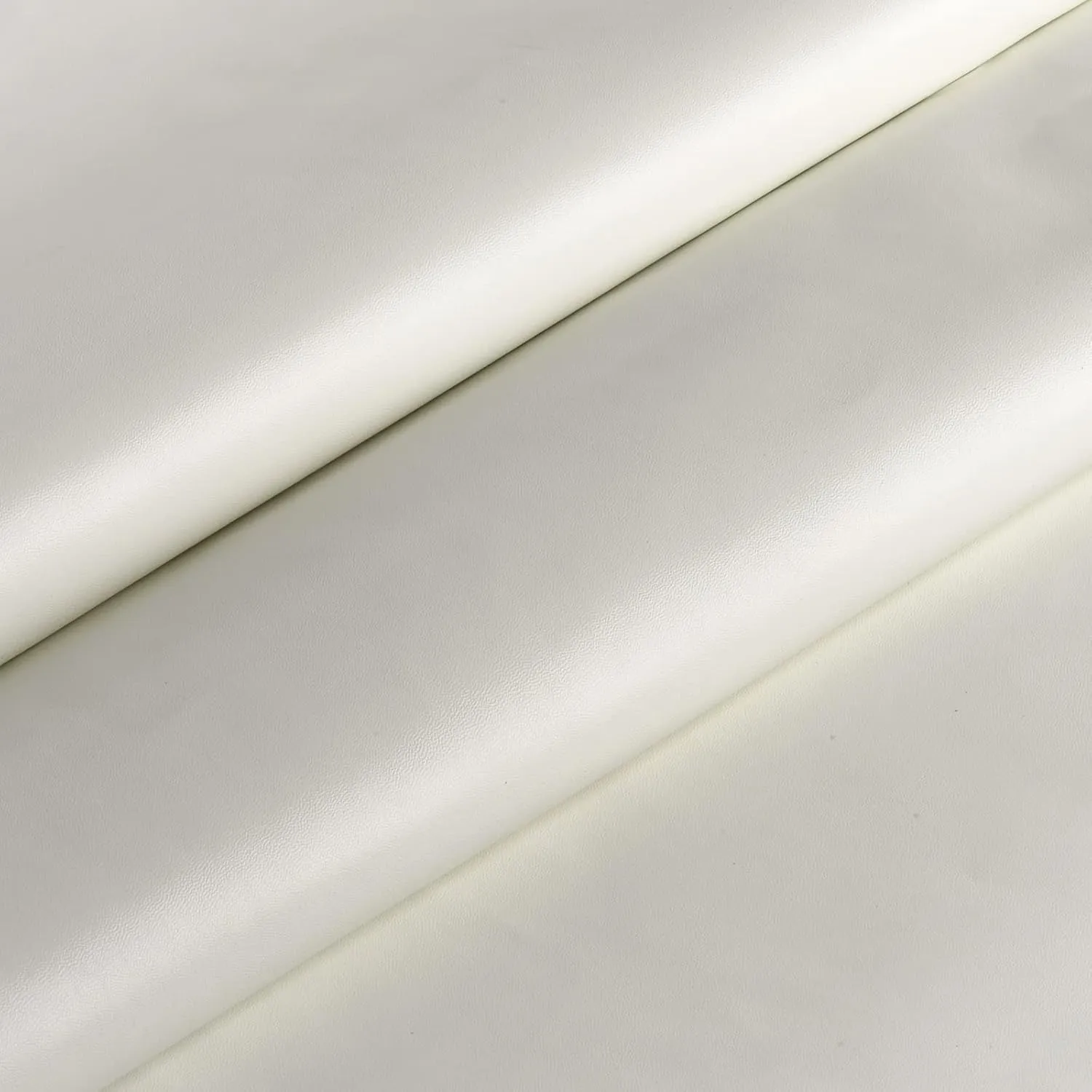 Faux Leather 2 Yards 58" x 72", 1.0 mm Thick Upholstery Leather PU Fabric Synthetic Leather Material Vinyl Leather Sheets for Upholstery Crafts, DIY Sewing, Sofa, Handbag (White_Smooth Surface)