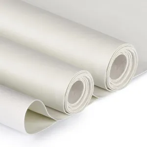 Faux Leather 2 Yards 58" x 72", 1.0 mm Thick Upholstery Leather PU Fabric Synthetic Leather Material Vinyl Leather Sheets for Upholstery Crafts, DIY Sewing, Sofa, Handbag (White_Smooth Surface)