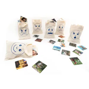 Feelings and Emotions Sorting Bags - SEL Sorting Game - 6 Emotions - Pre-K Educational Learning Resource - 66 Pieces - 2 Years  