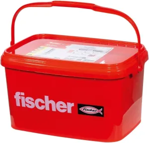 fischer 567901 Expansion SX Plus 12 x 60, Practical Bucket with 350 Nylon, dowels for Optimal Hold When Fixing, Solid, aerated Concrete, Perforated Bricks and Much, Gray