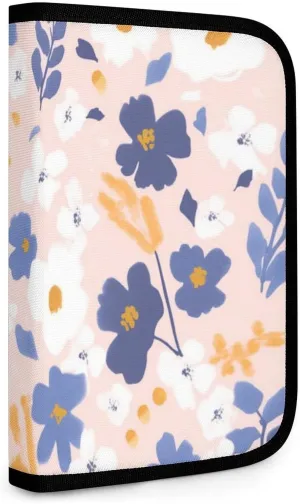Floral Backdrop Flowers Folding Storage Bag Tools Storage Carrying Case Makeup Travel Case Portable Makeup Bag Organizer