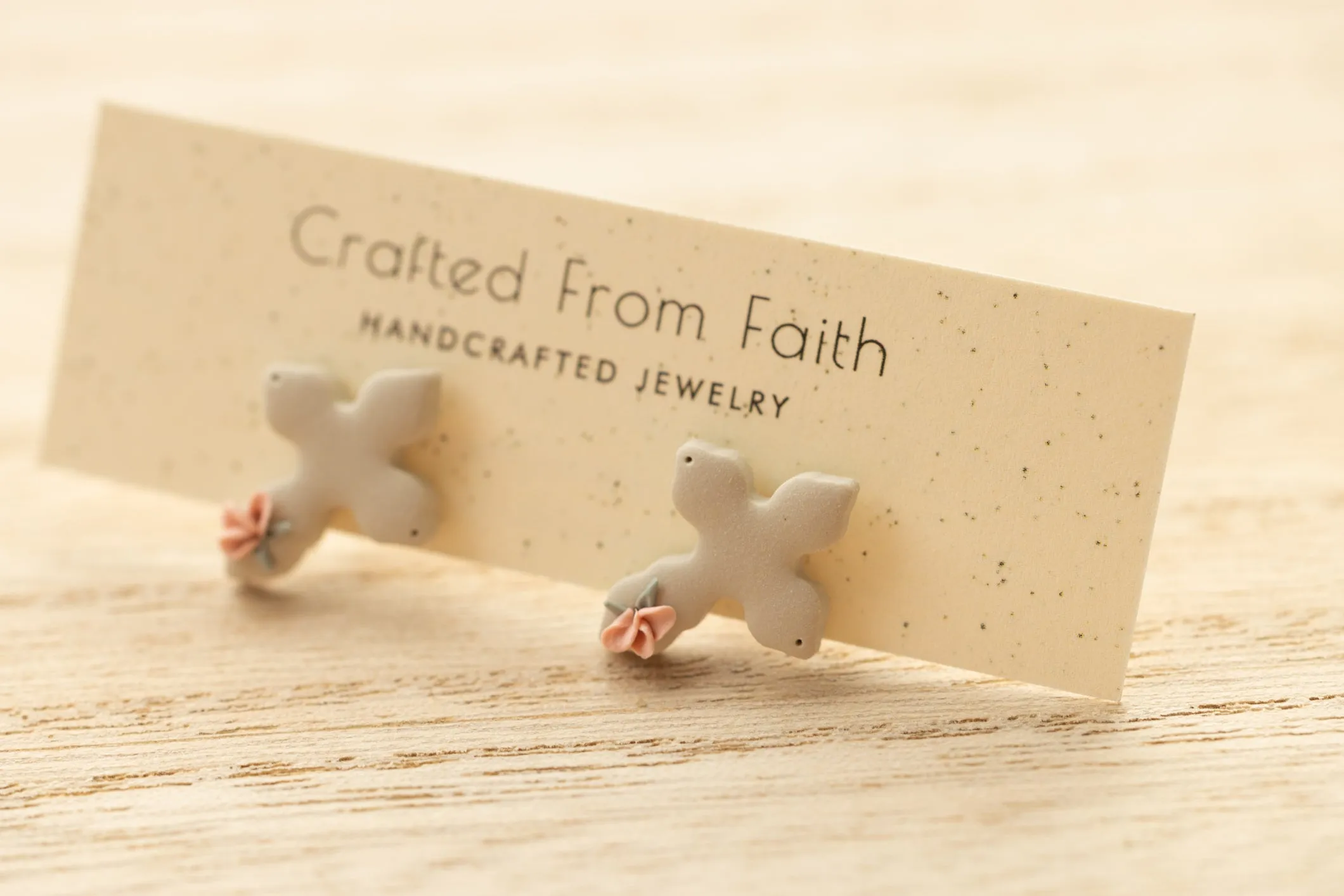 Floral Cross Studs