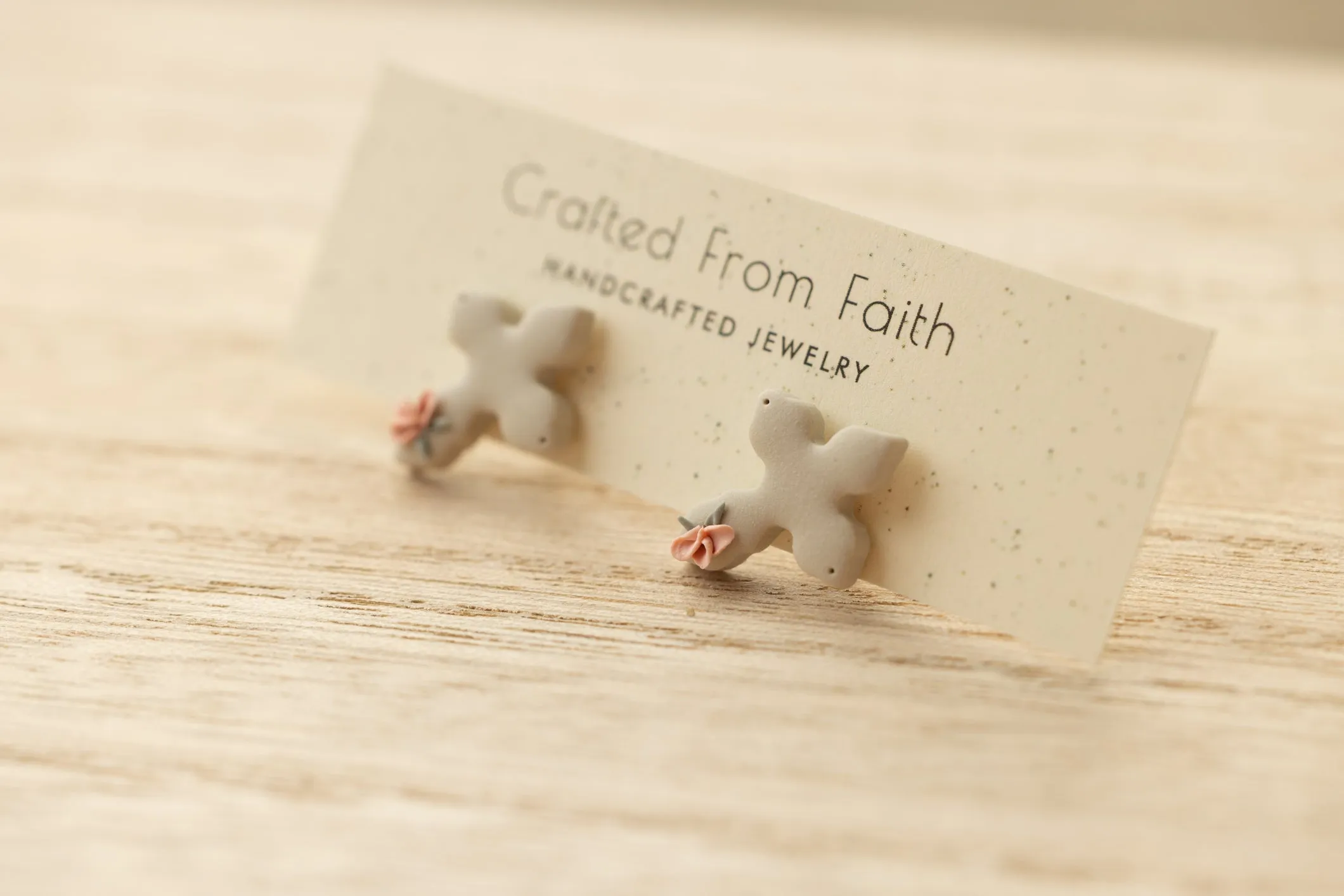 Floral Cross Studs