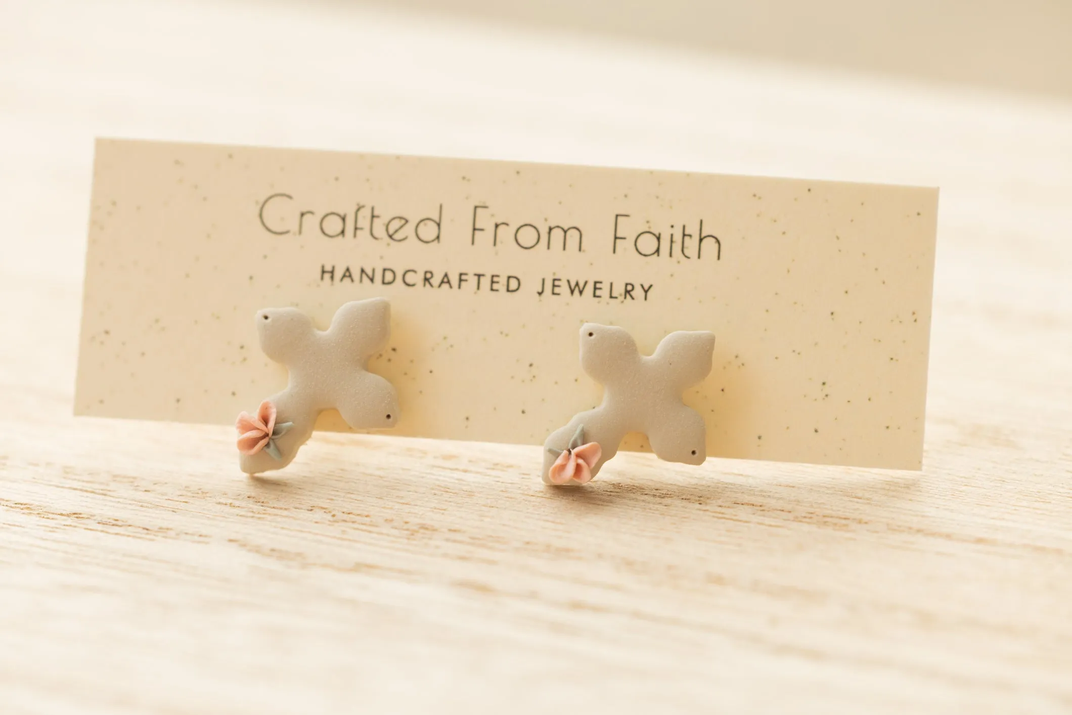 Floral Cross Studs