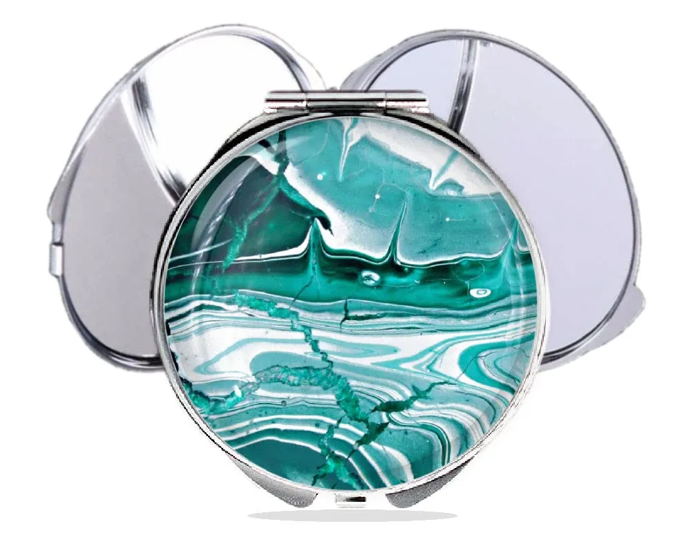 floral handheld mirror sister gift, cosmetic compact mirror, travel makeup mirror (STYLE A)
