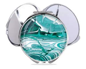 floral handheld mirror sister gift, cosmetic compact mirror, travel makeup mirror (STYLE A)