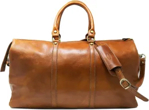 Floto Chianti Leather Duffle Travel Bag Carryon Weekender