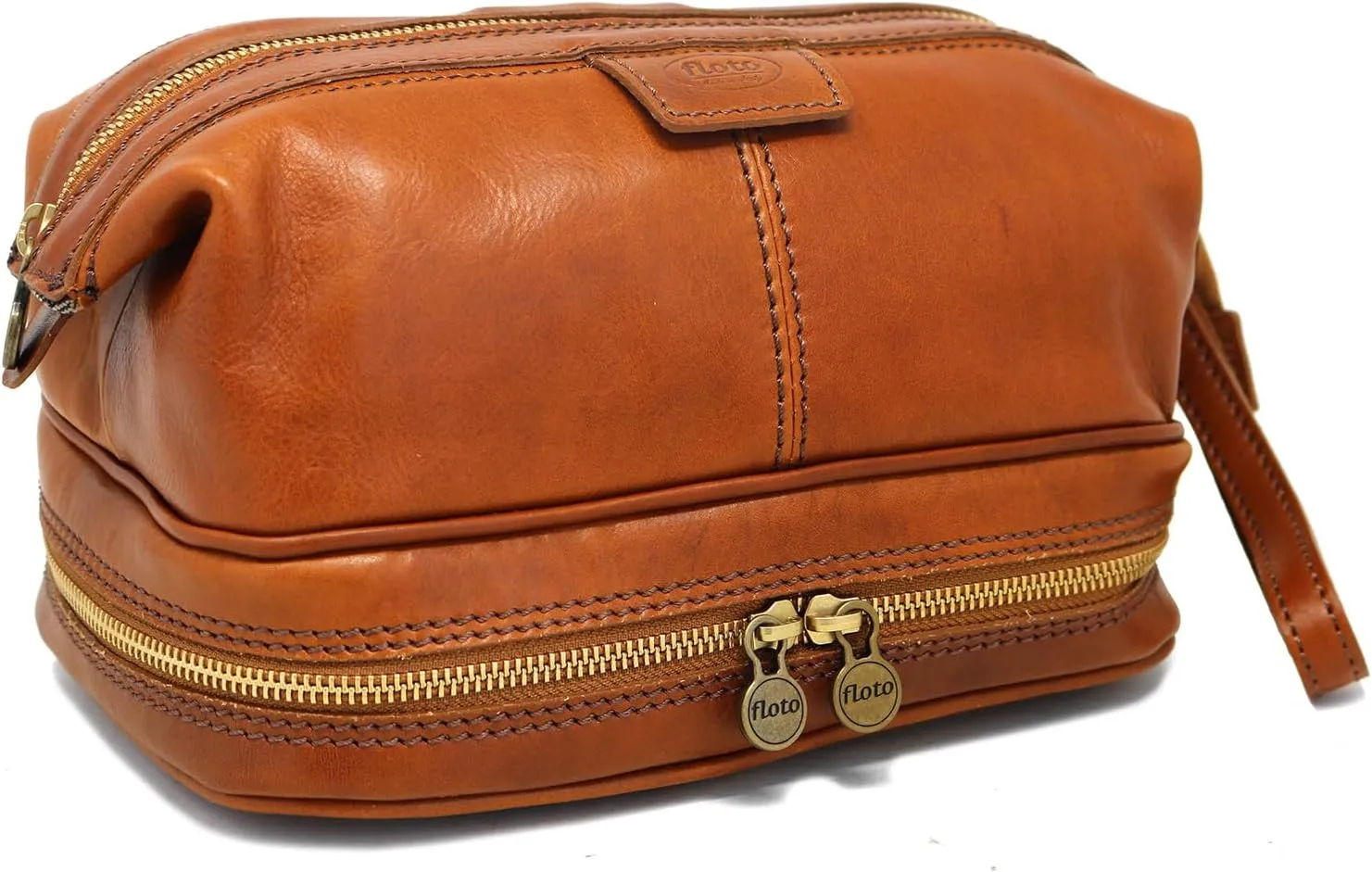 Floto Leather Toiletry Dopp Bag - Stylish & Durable Travel Organizer | Positano