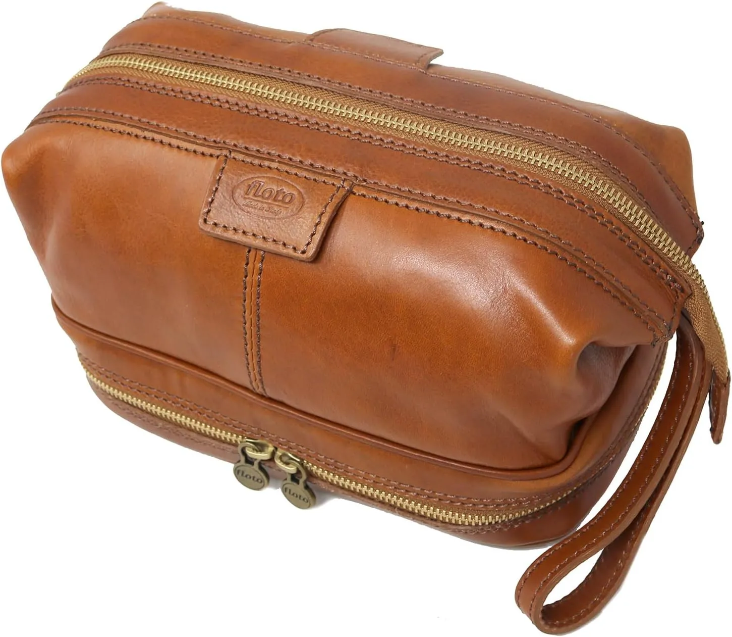 Floto Leather Toiletry Dopp Bag - Stylish & Durable Travel Organizer | Positano
