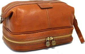 Floto Leather Toiletry Dopp Bag - Stylish & Durable Travel Organizer | Positano
