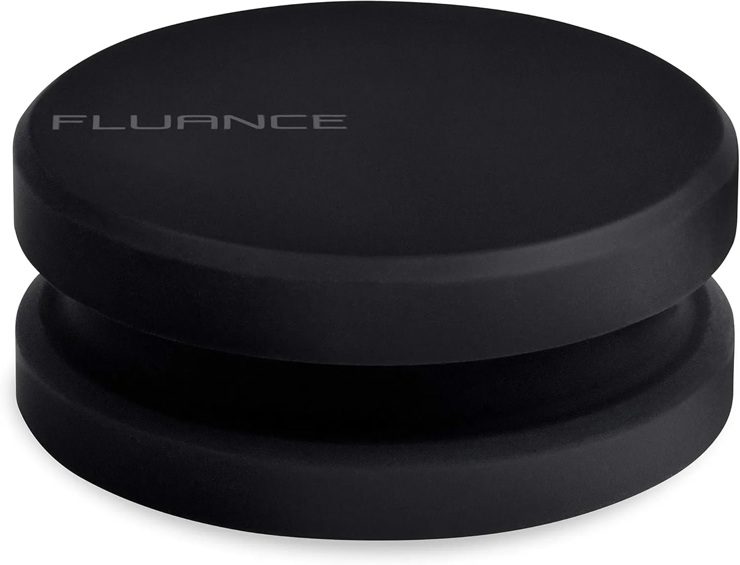 Fluance HiFi Vinyl Record Weight Stabilizer High Mass 760 gram Steel LP Disc Turntable Accessory with Antiresonance Rubberized Coating and Protective Velvet Pad for Vibration Damping (RW03)