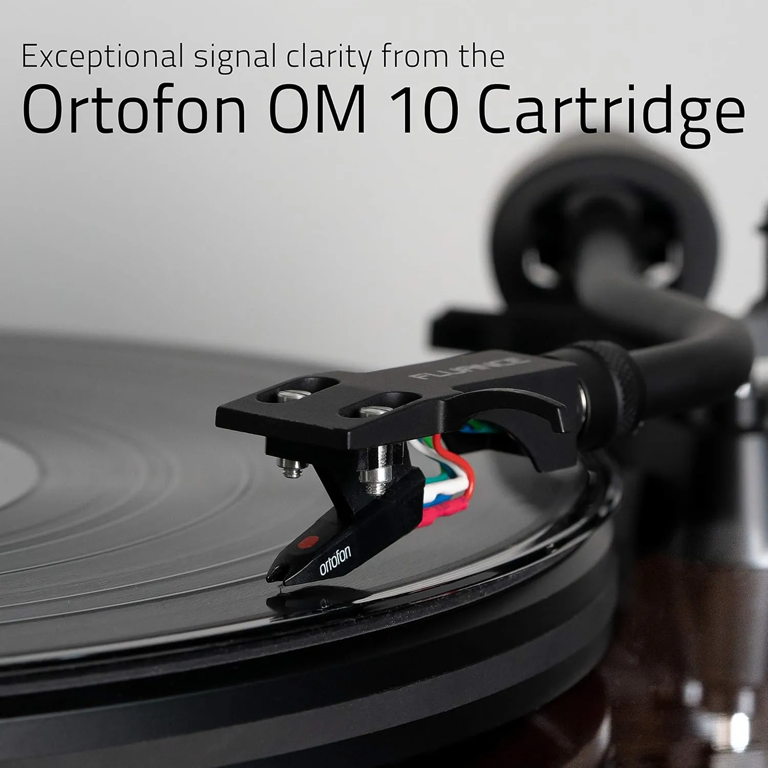 Fluance RT82 Reference High Fidelity Vinyl Turntable Record Player with Ortofon OM10 Cartridge, Speed Control Motor, High Mass MDF Wood Plinth, Vibration Isolation Feet - Walnut