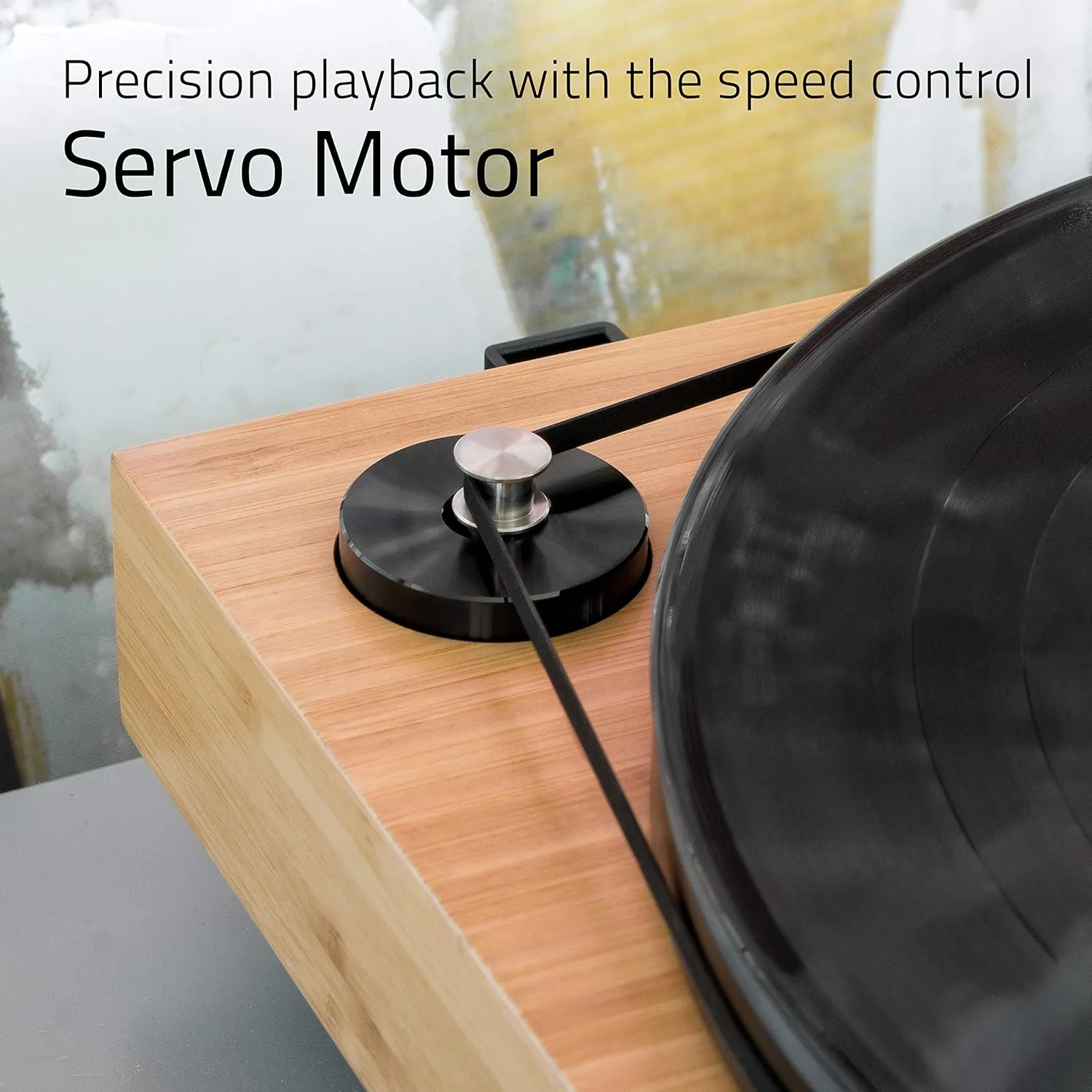 Fluance RT83 Reference High Fidelity Vinyl Turntable Record Player with Ortofon 2M Red Cartridge, Speed Control Motor, High Mass MDF Wood Plinth, Vibration Isolation Feet - Bamboo