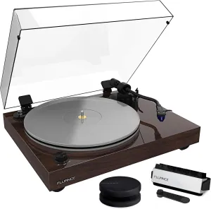 Fluance RT85 Reference High Fidelity Vinyl Turntable Record Player with Ortofon 2M Blue Cartridge, Acrylic Platter, Record Weight, 3 in 1 Stylus and Record Cleaning Vinyl Accessory Kit