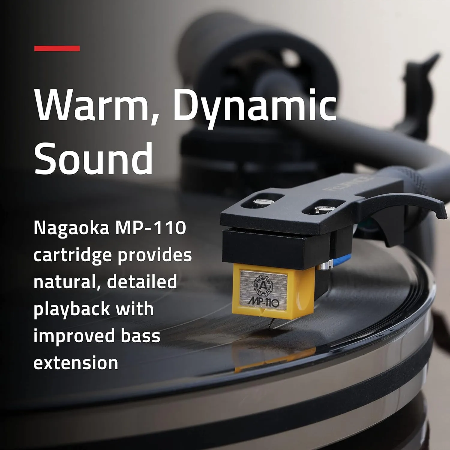 Fluance RT85N Reference High Fidelity Vinyl Turntable Record Player with Nagaoka MP-110 Cartridge Acrylic Platter Speed Control Motor High Mass MDF Wood Plinth Vibration Isolation Feet - Lucky Bamboo