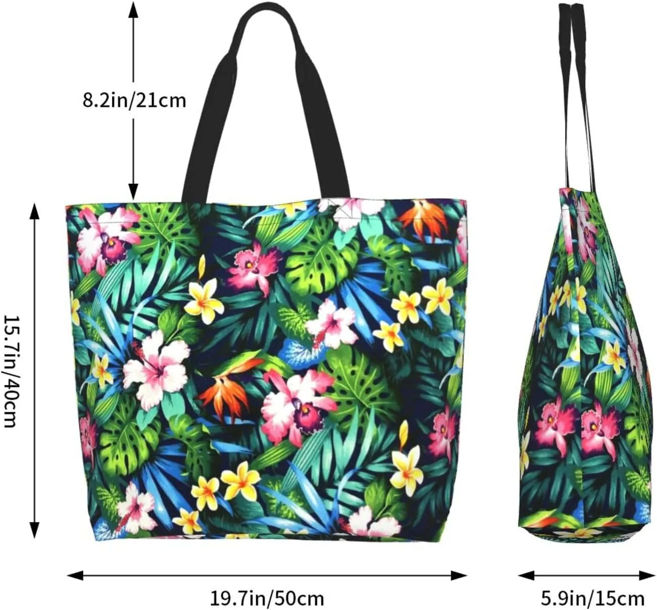 Flying bees and daisy flowers Tote Bag Shopping Bag Portable Handbags Tote Shoulder Bucket Bags for Women