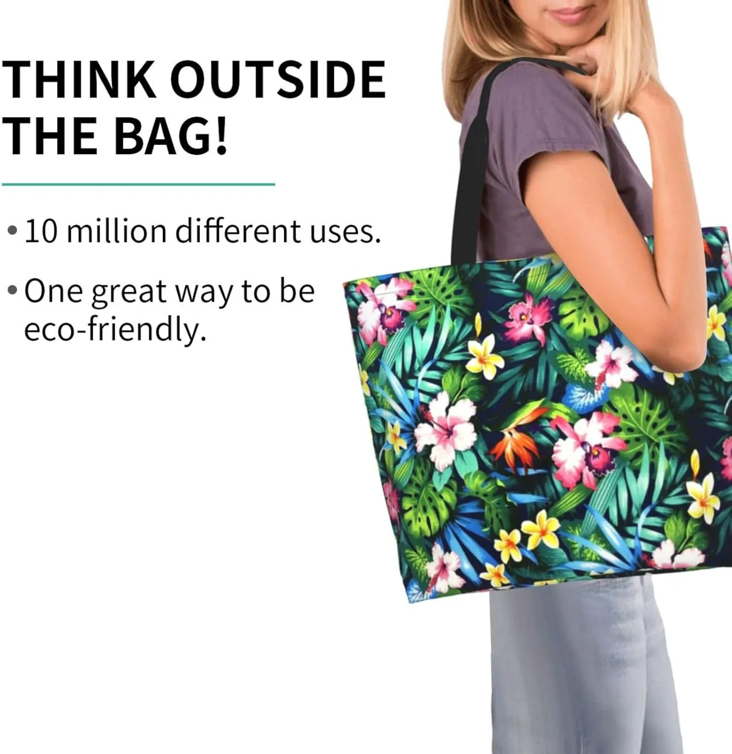 Flying bees and daisy flowers Tote Bag Shopping Bag Portable Handbags Tote Shoulder Bucket Bags for Women
