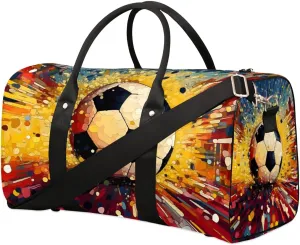 Foldable Travel Bag Creative Soccer Lightweight Carry On Bags for Airplanes Waterproof Travel Duffle Bag For Gym Weekend Overnight