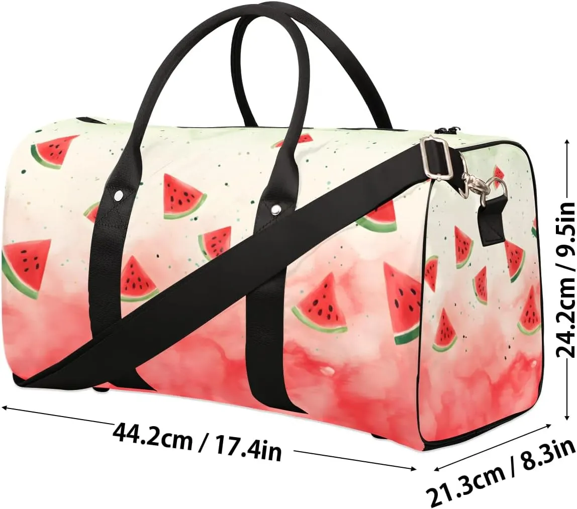 Foldable Travel Bag Fruit Watermelon Lightweight Carry On Bags for Airplanes Waterproof Travel Duffle Bag For Gym Weekend Overnight
