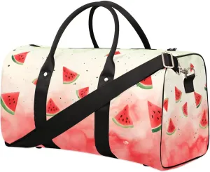 Foldable Travel Bag Fruit Watermelon Lightweight Carry On Bags for Airplanes Waterproof Travel Duffle Bag For Gym Weekend Overnight