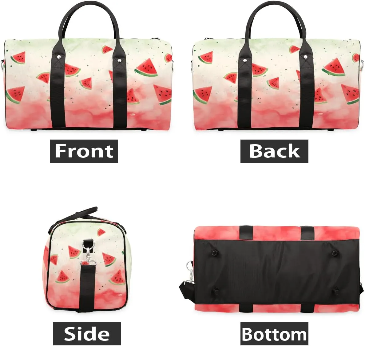Foldable Travel Bag Fruit Watermelon Lightweight Carry On Bags for Airplanes Waterproof Travel Duffle Bag For Gym Weekend Overnight