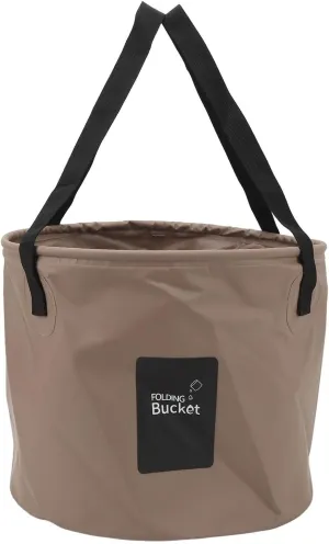 Folding Camping Bucket, 20L Portable PVC Folding Camping Bucket High Capacity Collapsible Container for Outdoor Activities(沙色)