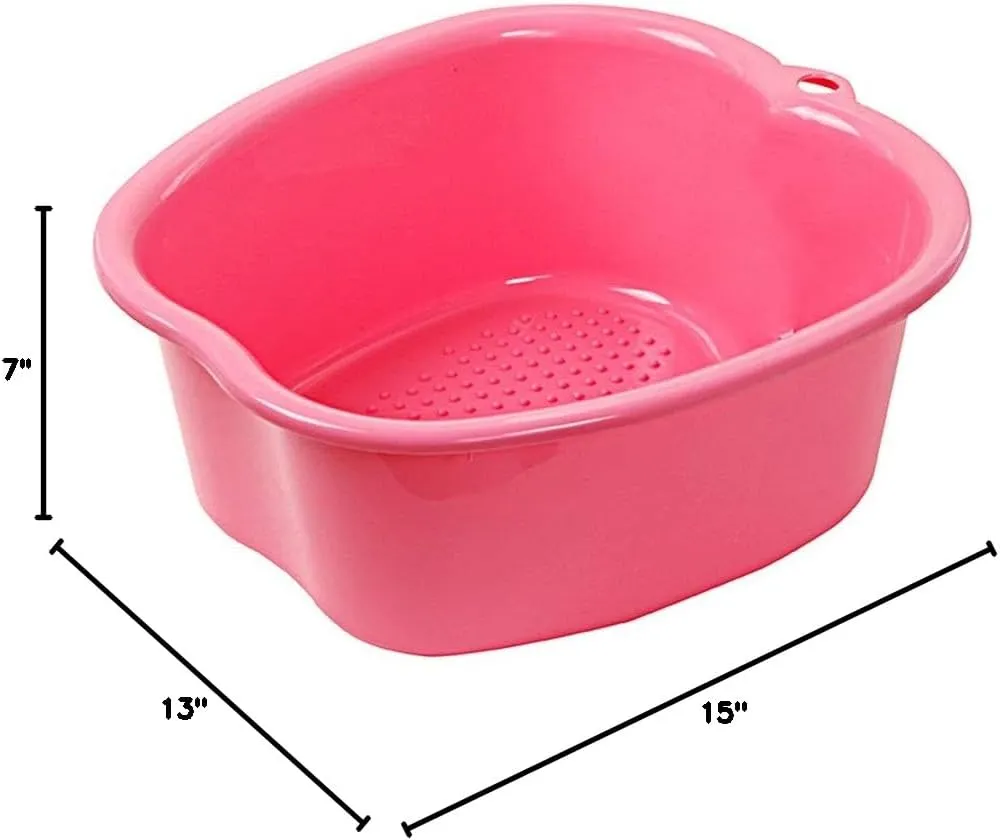 Foot Soak Tub Large Foot Bath Soak Tub with Massage Acupoint Feet Spa Massage Bath Bucket for feet Spa,Toe Nails, and Ankles,Pedicure Pink