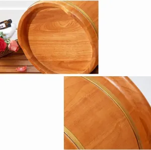 Foot Tub Foot Bath Bucket Foot Bath Wooden Bucket Ultimate Spa and Sauna Experience, Perfect for Soothing Foot Soaks, Relaxing Foot Massages, and Revitalizing Foot Baths WEWYQSJXBXF-31119