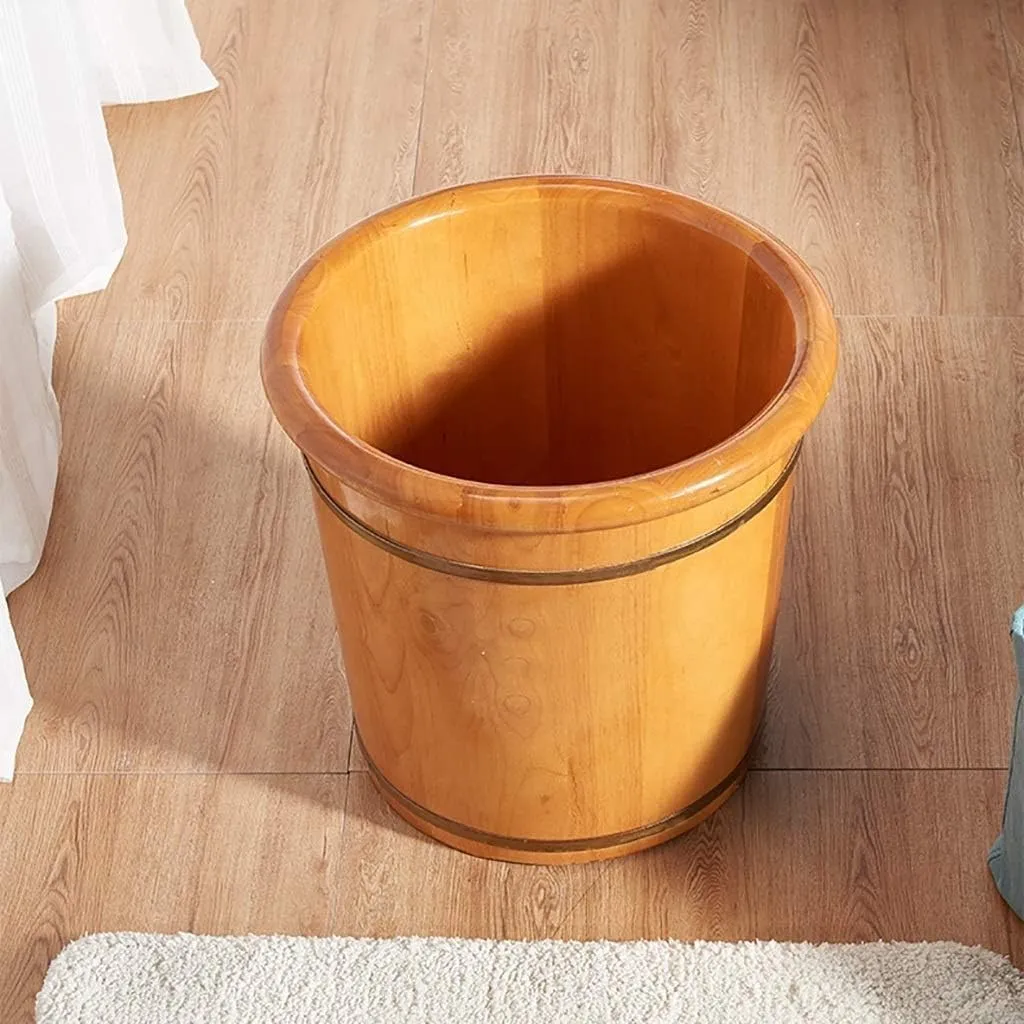 Foot Tub Foot Bath Bucket foot bath wooden bucket Wooden Foot Basin Tub Bucket - Perfect for Spa, Sauna, and Foot Soaks - Indulge in a Relaxing Foot Massage and Soothing Foot Bath Experience WEWYQSJXB