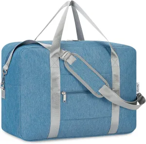 For Spirit Airlines Personal Item Bag 18x14x8 Foldable Travel Duffel Bag Underseat Carry on Luggage for Women and Men 30L (Navy Blue)