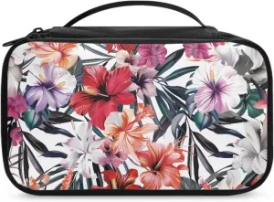 FOR U DESIGNS Personalized Cosmetic Bag for Women Floral Print Makeup Bag for Traveling Toiletry Bag Handbags Portable Pouch