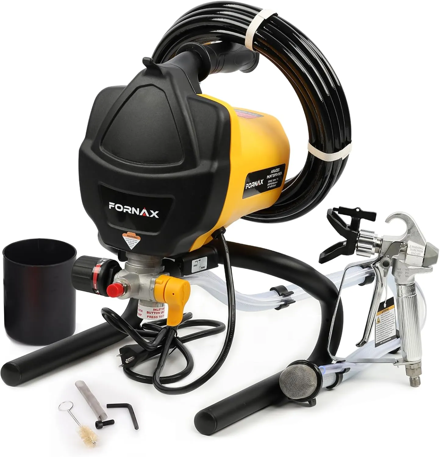 FORNAX Airless Paint Sprayer, 5/8HP High Efficiency Airless Stand Sprayer, 3000 PSI Professional Electric Paint Sprayer for Home Interior and Exterior, Contractor, Prosumer, and DIY