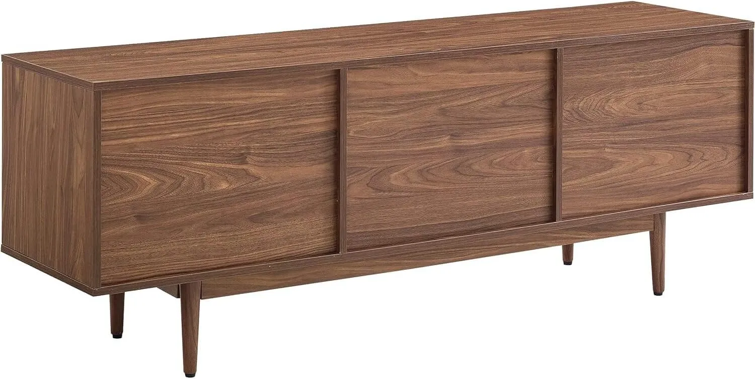 French Fabulous Record Storage Console Cabinet with Adjustable Feature, Rustic Cabinet Style Large/Walnut