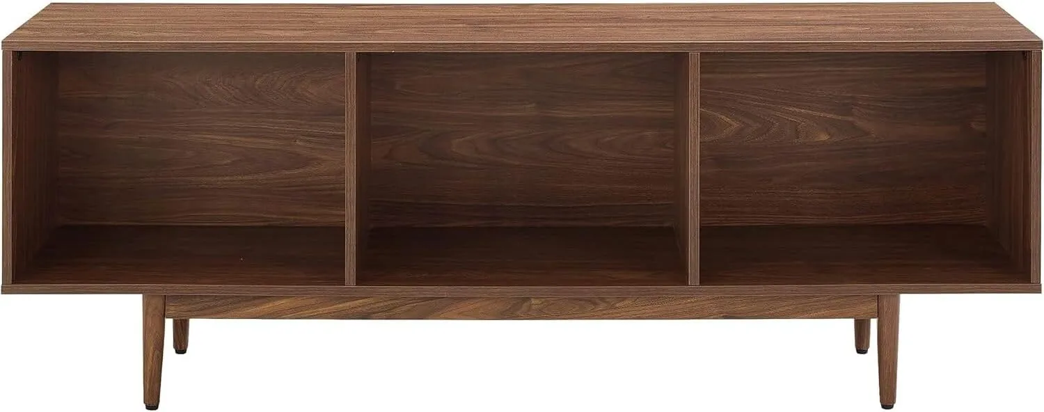 French Fabulous Record Storage Console Cabinet with Adjustable Feature, Rustic Cabinet Style Large/Walnut