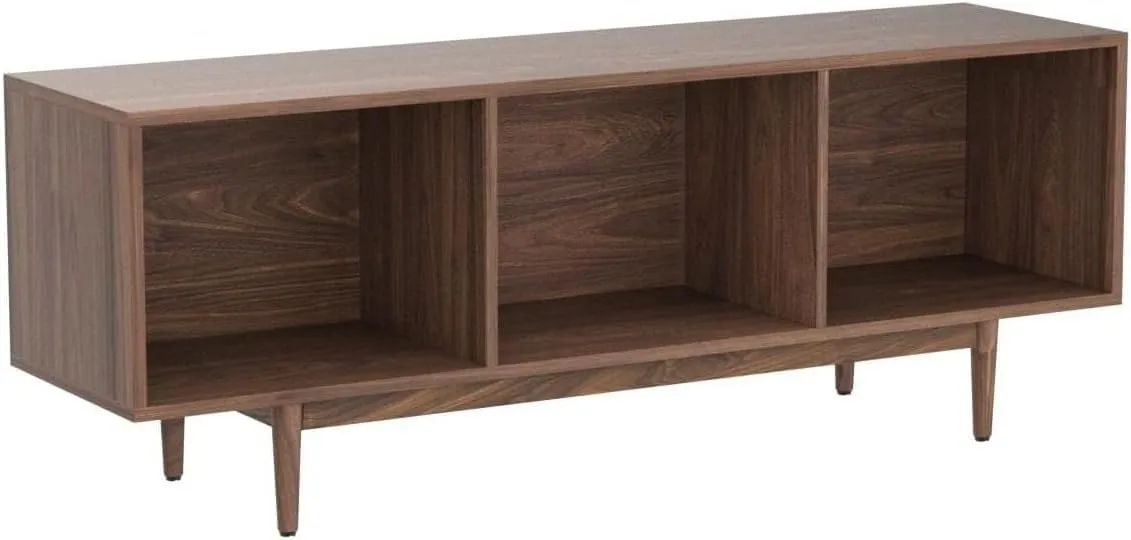 French Fabulous Record Storage Console Cabinet with Adjustable Feature, Rustic Cabinet Style Large/Walnut