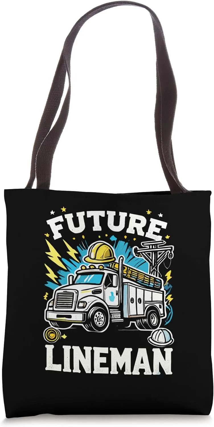 Future Lineman Truck Job for Electricians Cable Splicer Tote Bag