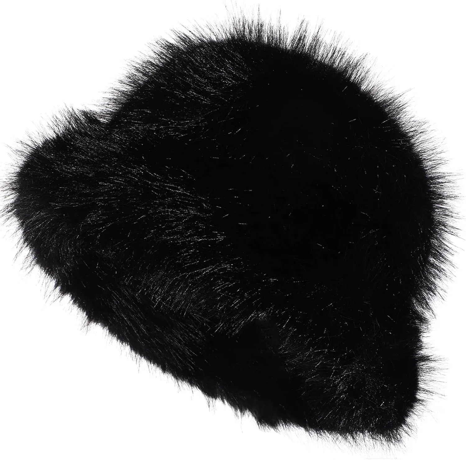 Fuzzy Bucket Hat for Women Fluffy Faux Fur Warm Luxurious Winter Bucket Hat Fisherman Cap