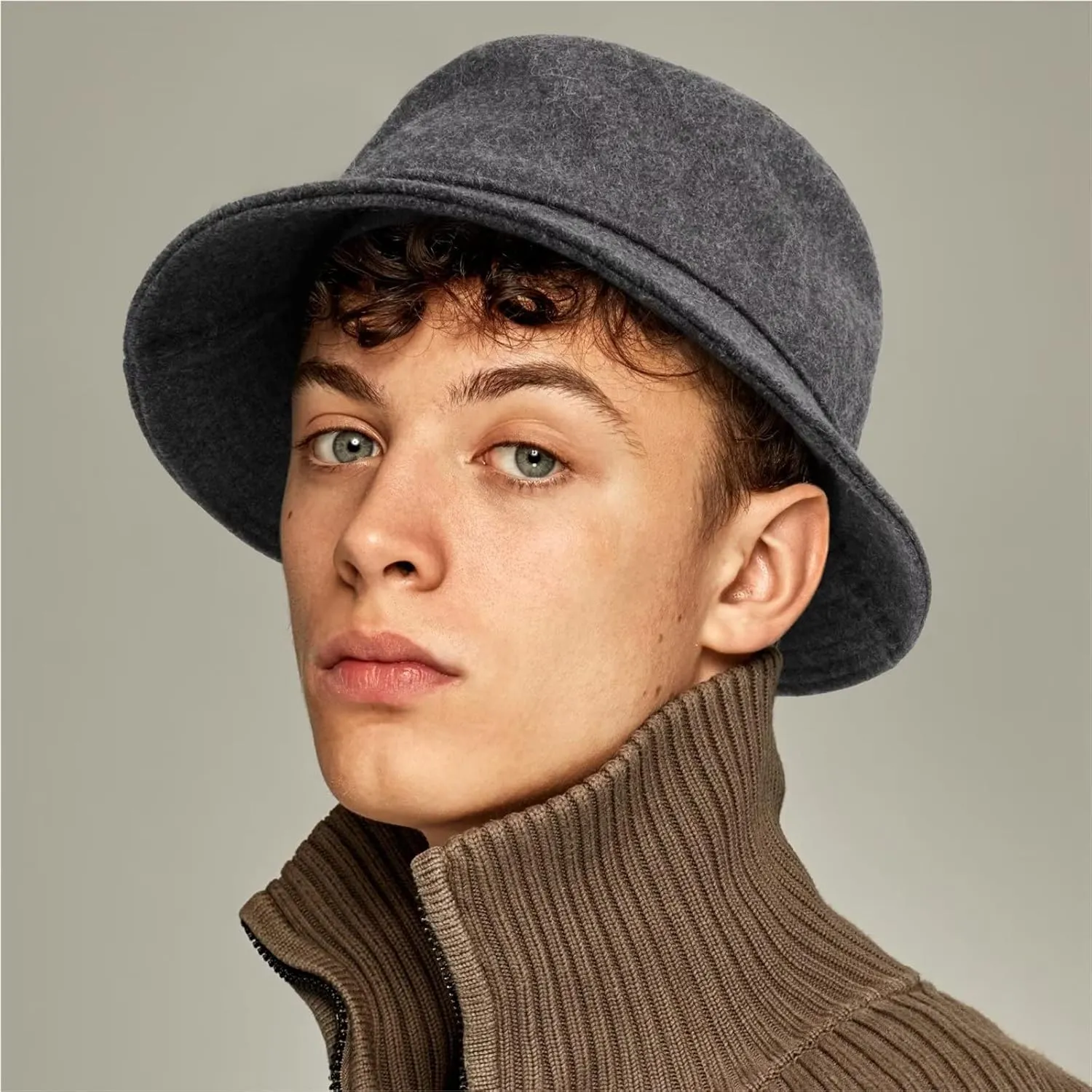 GADIEMKENSD Winter Bucket Hat - Premium Wool, Packable, Plain Colors, Unisex Warm Hat