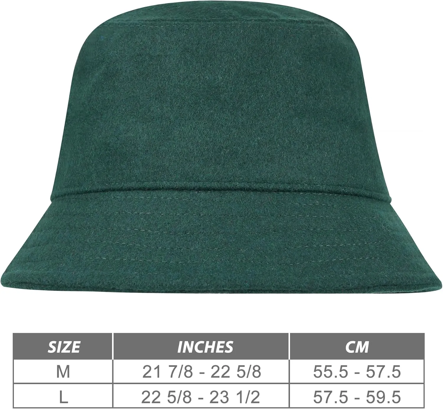 GADIEMKENSD Winter Bucket Hat - Premium Wool, Packable, Plain Colors, Unisex Warm Hat