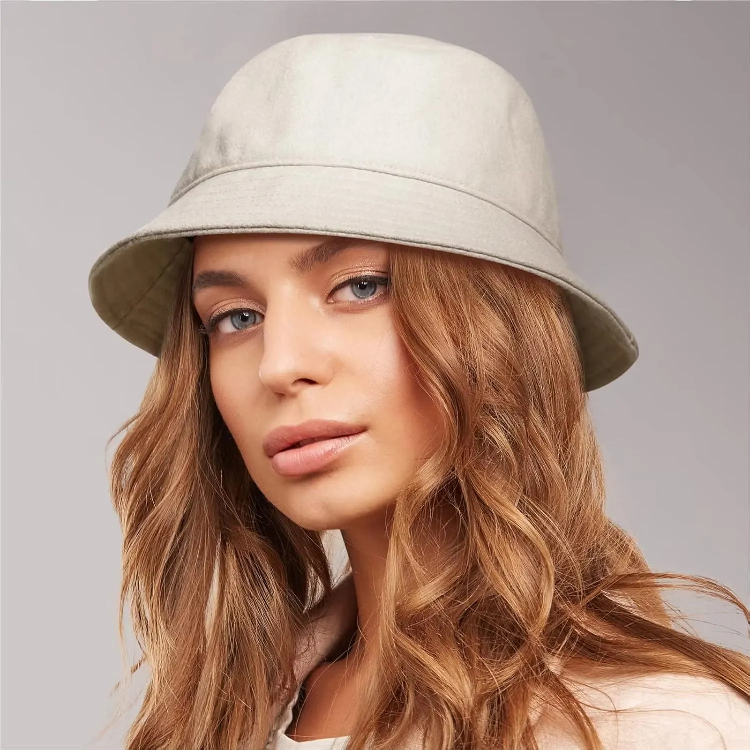 GADIEMKENSD Winter Bucket Hat - Premium Wool, Packable, Plain Colors, Unisex Warm Hat