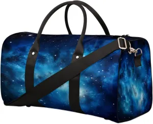 Galaxy Space Star Travel Duffel Bag for Women Men, Space Nebula Sport Tote Gym Bag Foldable Weekender Overnight Bag Waterproof Carry On Luggage Bag