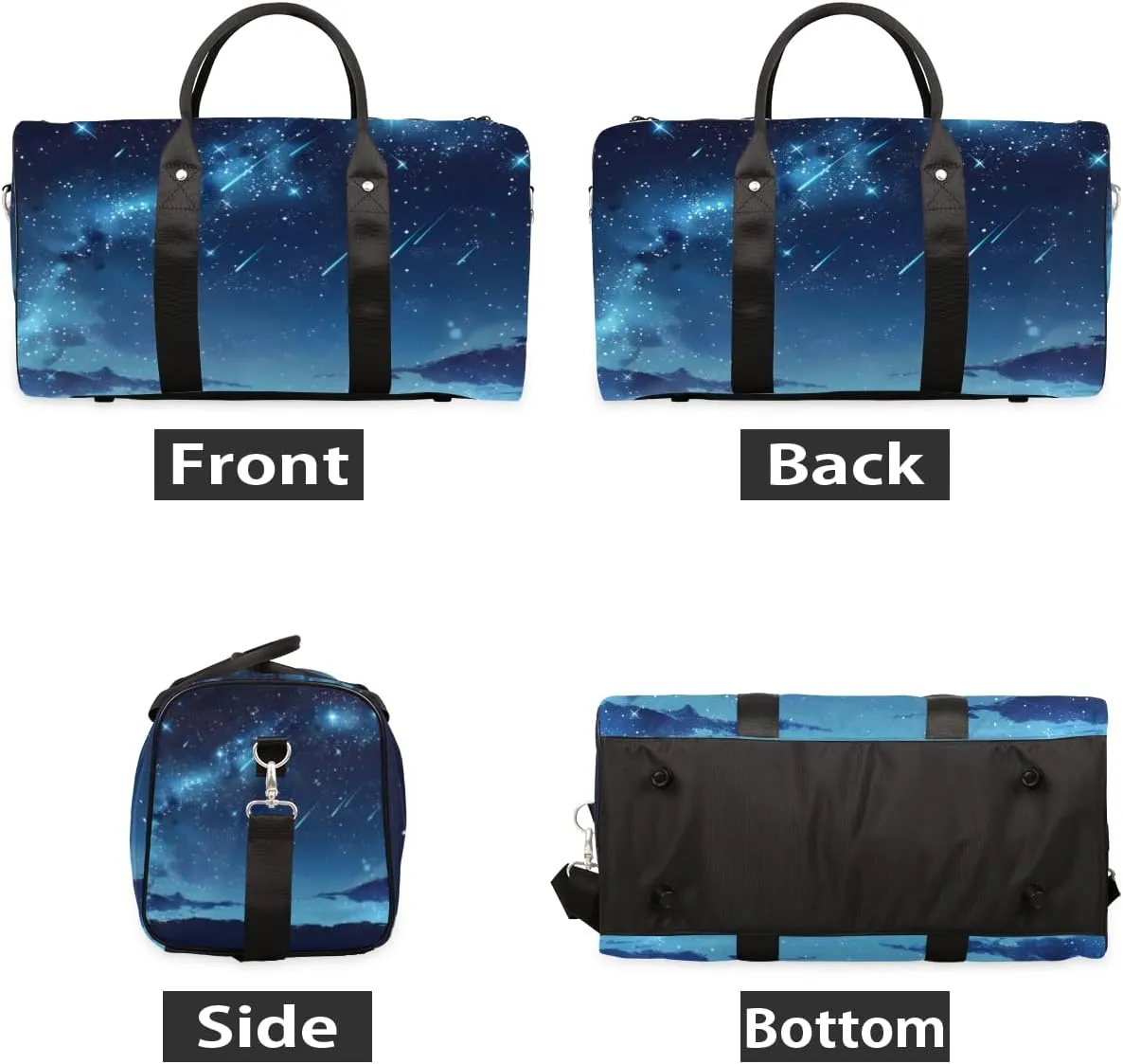 Galaxy Travel Duffle Bag for Women Men Gym Duffel Foldable Bag Waterproof Weekender Space Star Duffle Tote